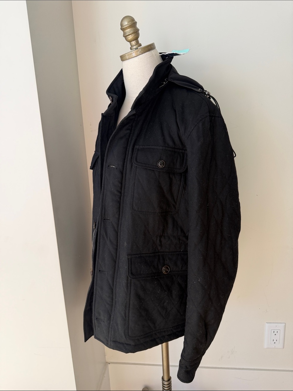 Peter Millar Black Quilted Field Jacket